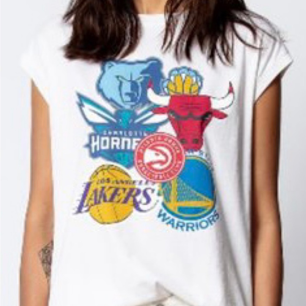 Zadig & Voltaire White Basketball T shirt NWOT